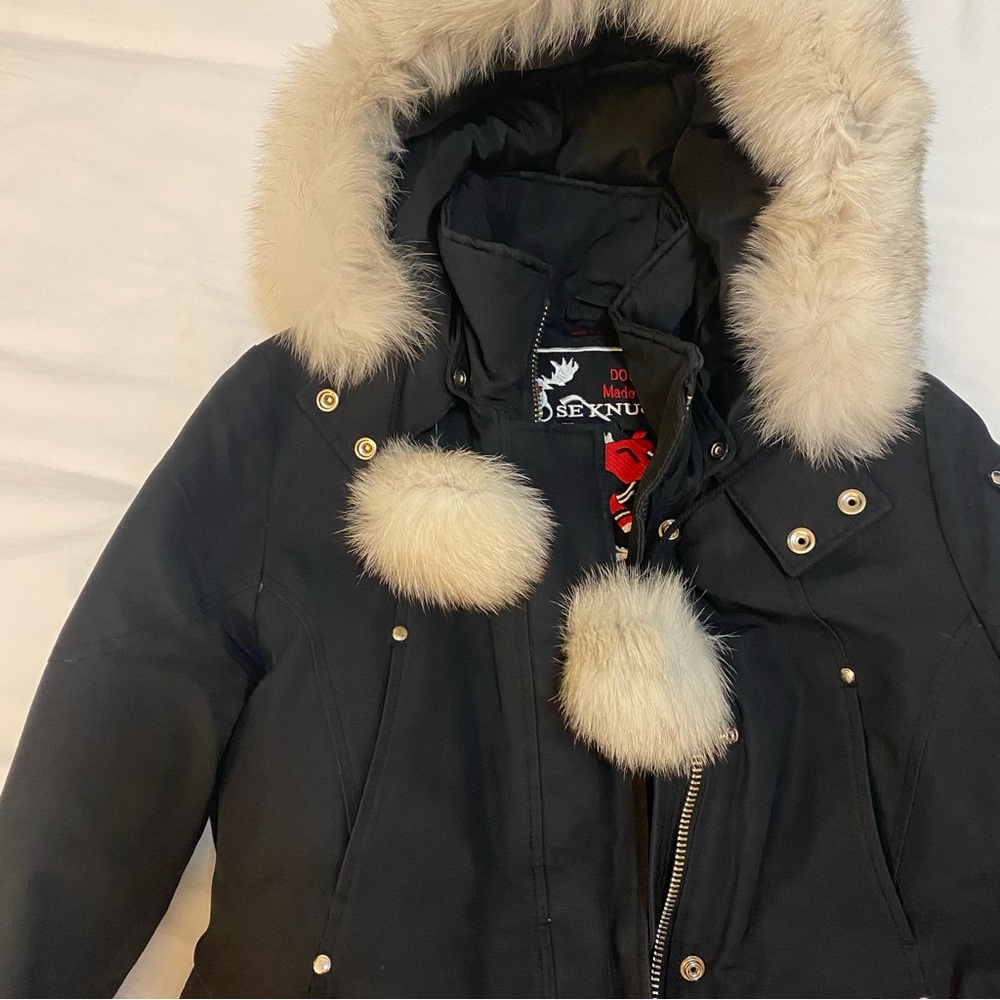 Moose Knuckles Black Embroidered Jacket